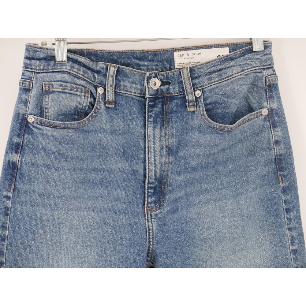 Rag & Bone Piper Jeans Blue High Rise Bootcut Denim Women's 28 28x31 Relaxed Fit